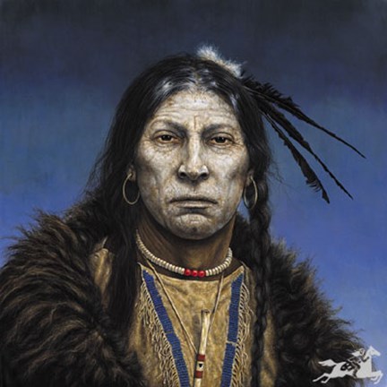 Framed Blue Fire Print