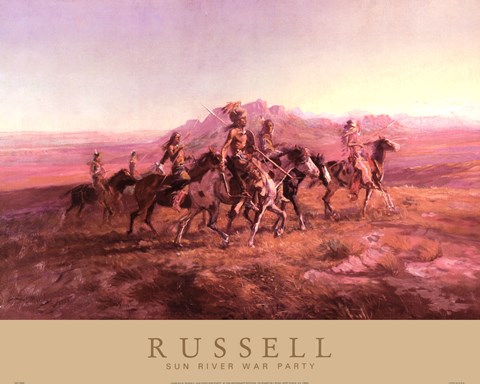 Framed Sun River War Party Print