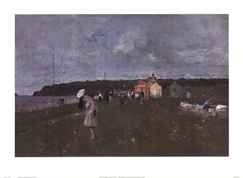 Framed Partie De Croquet La Plage a Stcast Print