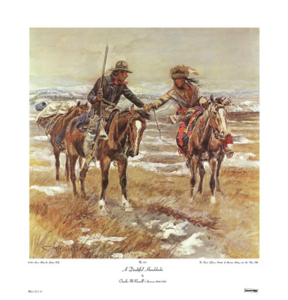 Framed Doubtful Handshake Print