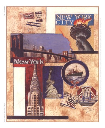 Framed New York Collage Print