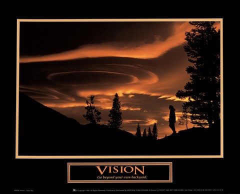 Framed Vision-Gold Sky Print
