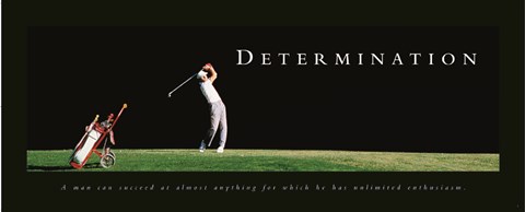 Framed Determination-Golfer Print