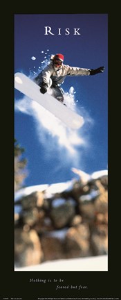 Framed Risk-Snowboarder II Print