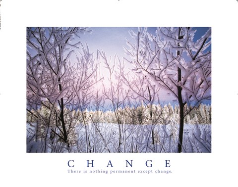 Framed Change-Snowy Trees Print