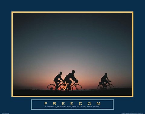 Framed Freedom - Family Biking Print