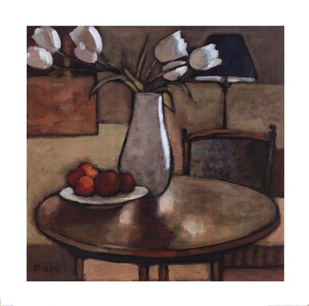 Framed Still Life with Tulips Print