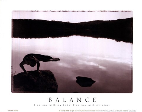 Framed Balance-Yoga Print