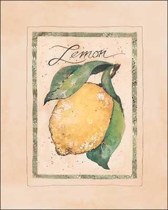 Framed Vintage Lemon Print