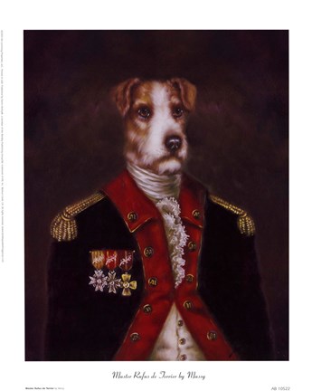 Framed Master Rufus De Terrier Print