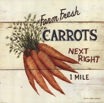 Framed Farm Fresh Carrots Print