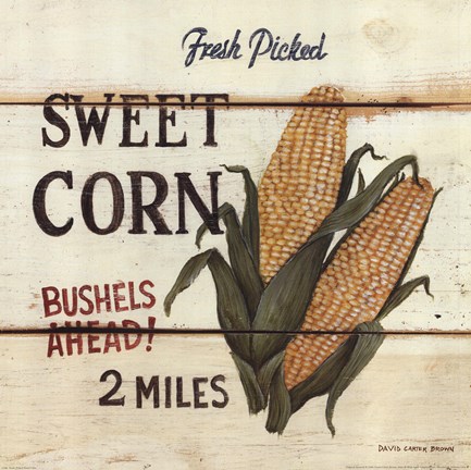 Framed Fresh Picked Sweet Corn Print