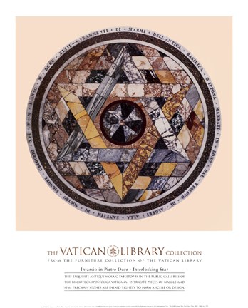 Framed Interlocking Star Print