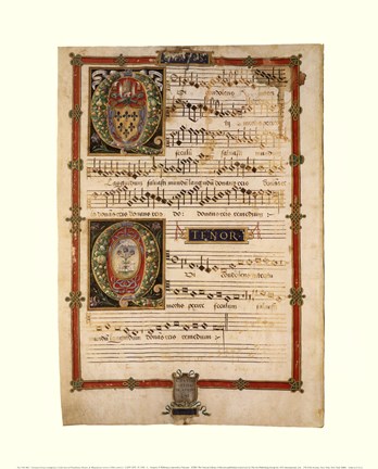 Framed Polyphonic Hymns Magnificats (Tenor) Print