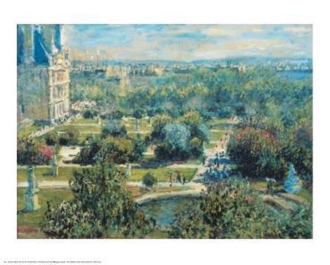 Framed View Of Tuileries Gardens Print