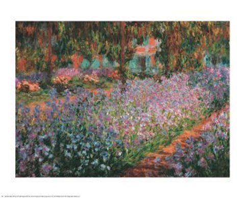 Framed Artist's Garden At Giverny, 1900 Print