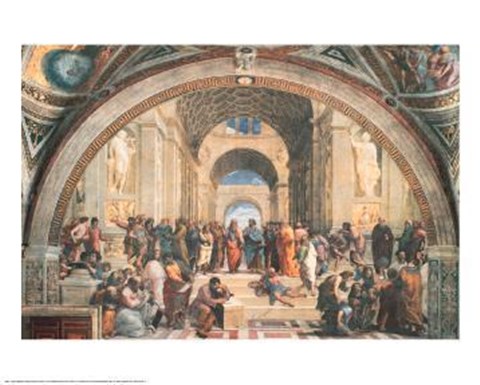 Framed School of Athens, c.1511 Print
