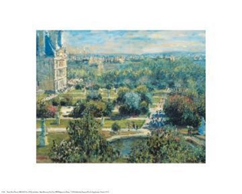 Framed View Of Tuileries Gardens Print