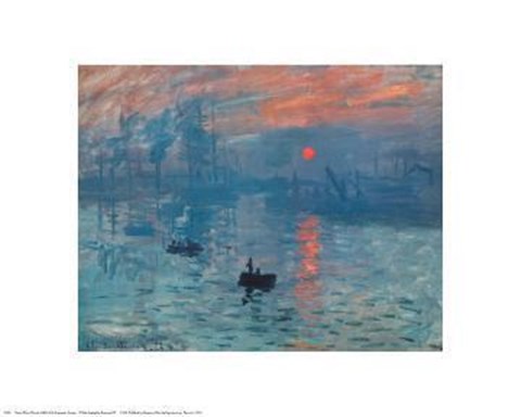 Framed Impression, Sunrise, c.1872 (blue) Print