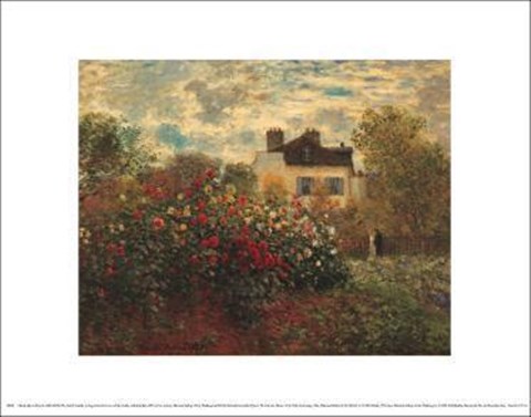 Framed Artist Garden In Argenteuil Print
