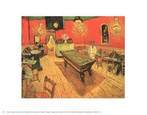 Framed Night Cafe in the Place Lamartine in Arles, c.1888 Print