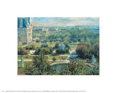 Framed View Of Tuileries Gardens Print