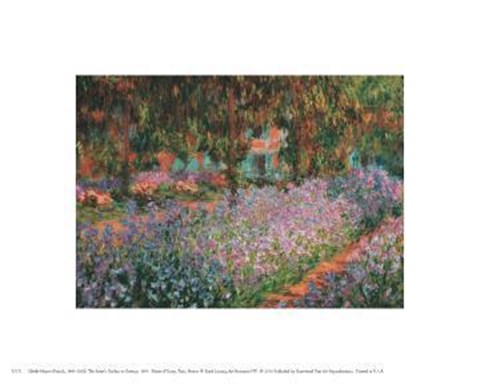 Framed Artist&#39;s Garden At Giverny, 1900 Print