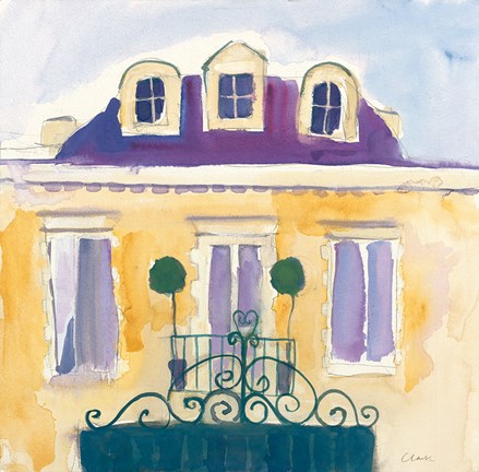 Framed Le Maison Jaune I Print