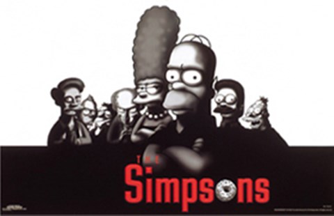 Framed Simpson's Sopranos Print