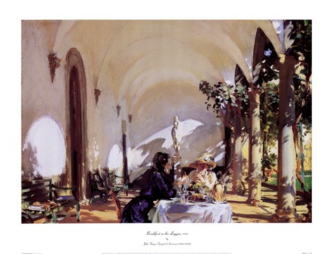 Framed Breakfast In The Loggia Print
