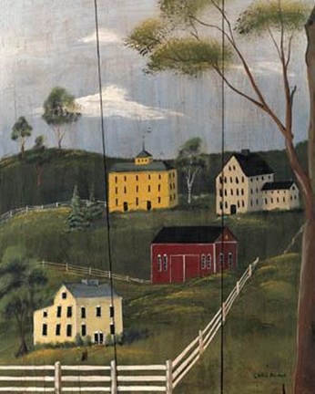 Framed Farm Country Landscape Print