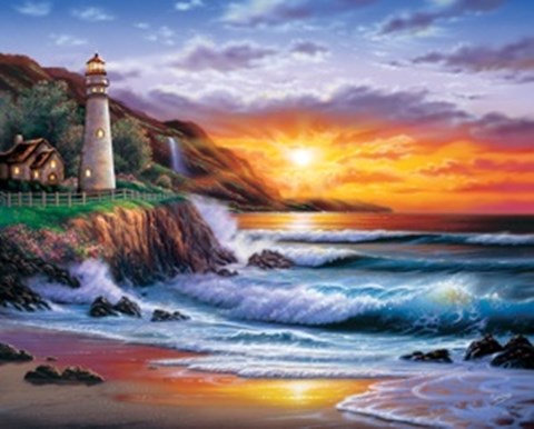 Framed Lighthouse 1 Print