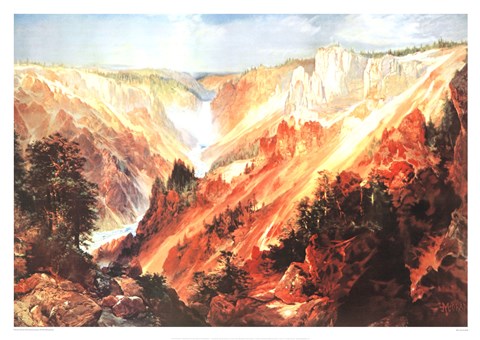 Framed Grand Canyon Of The Yellowstone Print