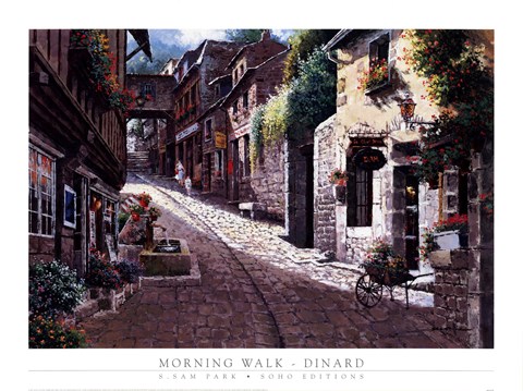 Framed Morning Walk-Dinard Print
