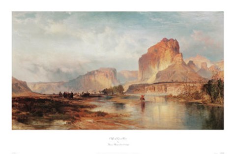 Framed Cliffs Of Green River Print