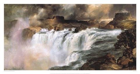 Framed Shoshone Falls On The Snake River Print