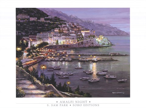 Framed Amalfi Night Print