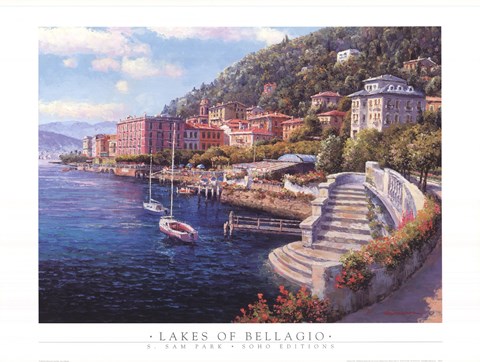 Framed Lakes of Bellagio Print