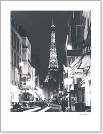 Framed Paris Scene IV Print