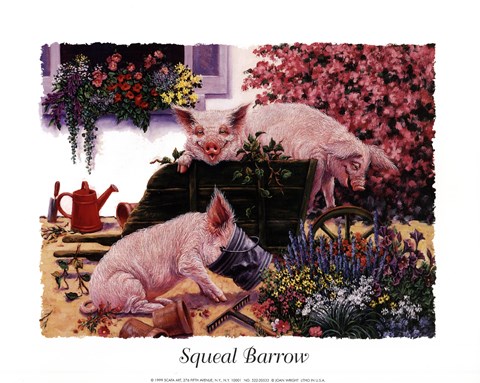 Framed Squeal Barrow Print