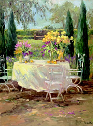 Framed Tuscan Garden II Print