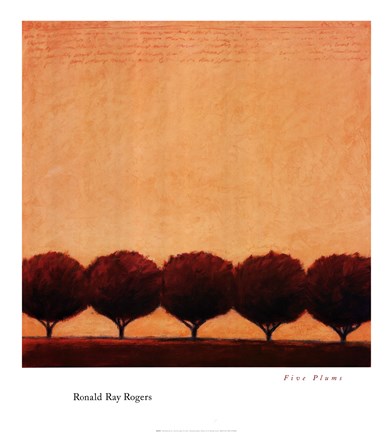 Framed Five Plums Print