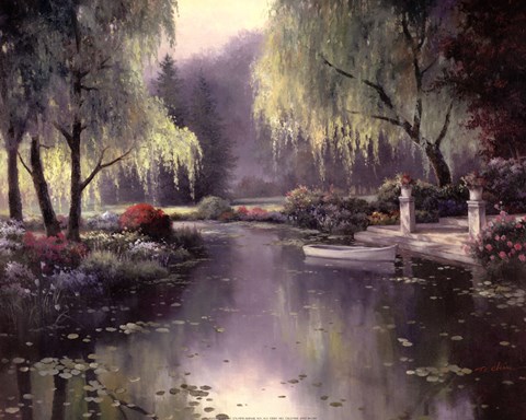 Framed Willow Park Lake Print