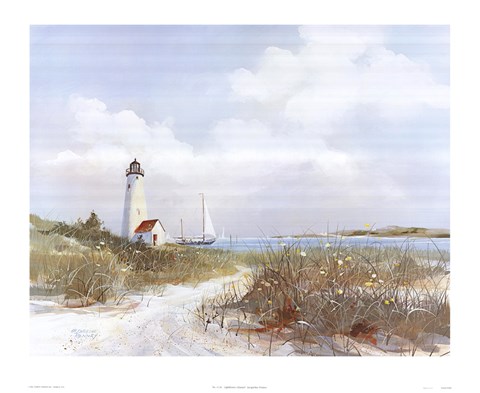 Framed Lighthouse Channel Print