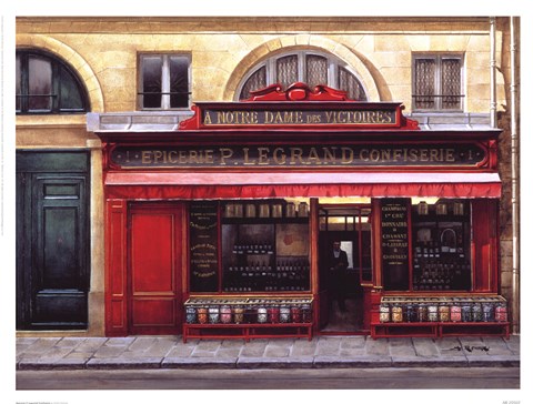Framed Epicerie P. Legrand Confiserie Print