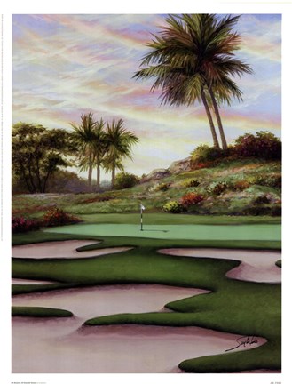 Framed #8 Bunkers At Emerald Dunes Print