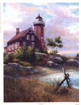 Framed Eagle Harbor Light Print