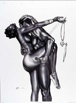 Framed Lock And Key United Print