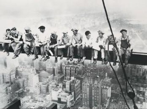 Framed Lunchtime Atop a Skyscraper, c.1932 Print
