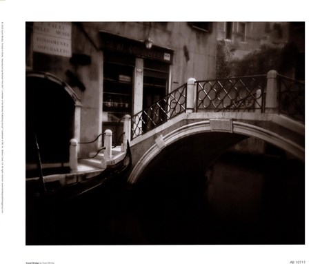 Framed Canal Bridge Print